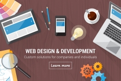 Web design concept desk